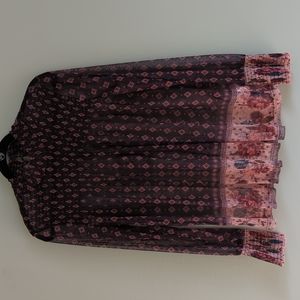 Maurices, XXL Black & Pink mesh blouse.